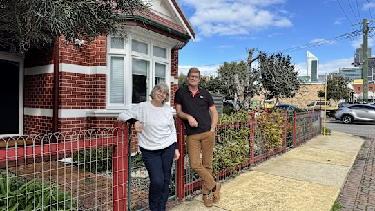 Judith Pugh and Robert Piper live in the Brookman and Moir state registered heritage precinct near the William Street development proposal.