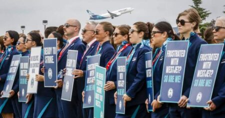 WestJet flight attendants vote in favour of strike as soon as Aug. 2
