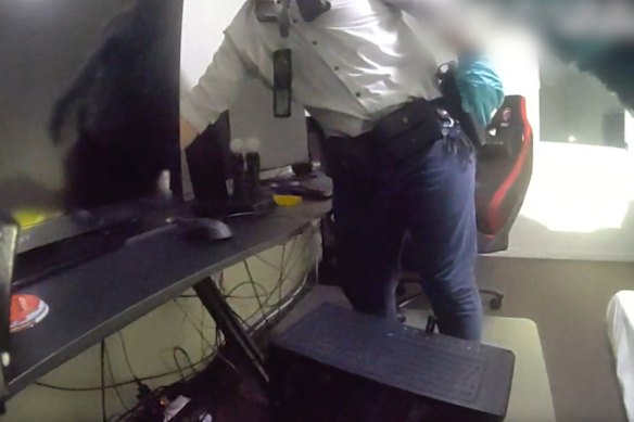 Police raided the home on Wednesday. 