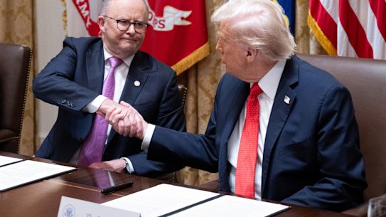 The Trump-Albanese meeting in the White House,