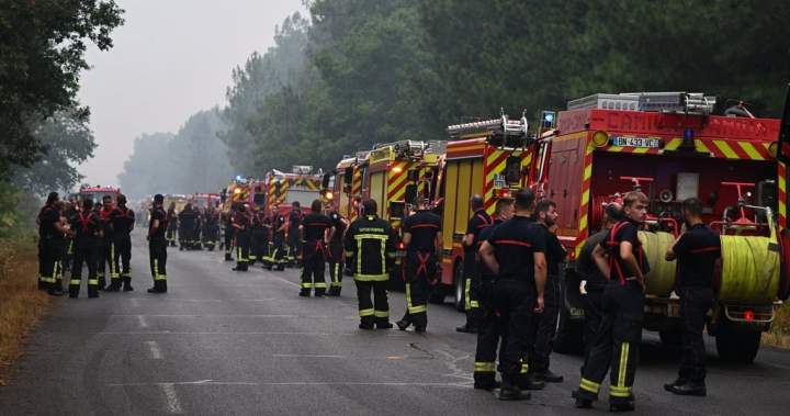 More than 250,000 people flee their homes in France and Spain as wildfires burn