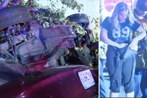 Exclusive | Shocking footage shows underage girl moments after crashing car in SoCal drag race