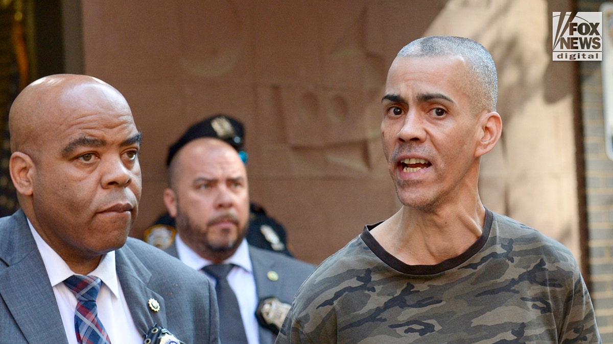 Anti-semitic stabbing suspect is walked out of the 20th precinct