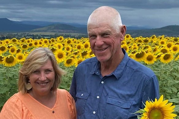 Scenic Rim farmers Jenny and Russell Jenner launched the Kalbar Sunflower Festival in 2021. Russell was diagnosed with terminal cancer a year later.