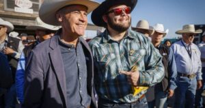 ‘It’s looking good’: Carney chats pipelines while mingling at Calgary Stampede
