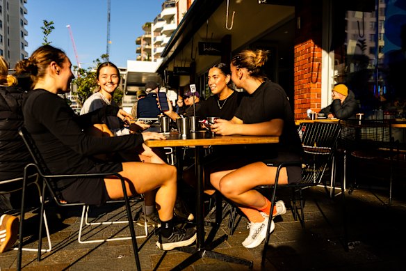 Louise Hannan, Isha McKinley, Mia Turney and Sasha Fitzgibbon couldn’t contact each other and trusted each other to show up regardless for their regular morning runs.