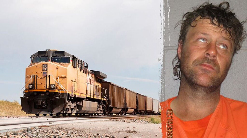 Man who allegedly rode naked atop moving locomotive busted after bizarre train stunt: sheriff