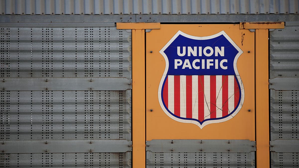 Union Pacific logo on railcar
