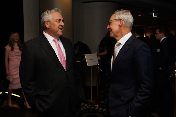 Bondi Partners founding partner and president Joe Hockey (left) and Business Council of Australia president Geoff Culbert.