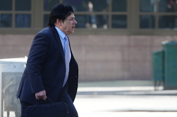 Ralph Carr, principal of Ralph Carr Management, arrives at the County Court on Wednesday 22 July 2026.