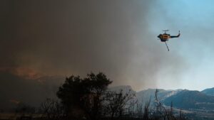 More than 100 firefighters battle wildfire near Athens