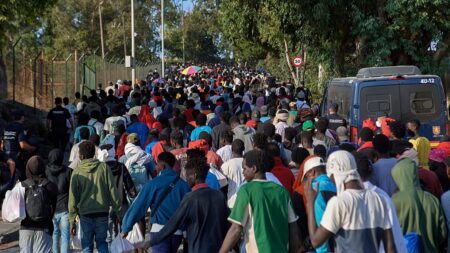 Spanish authorities relocate migrants in Ceuta to temporary shelters
