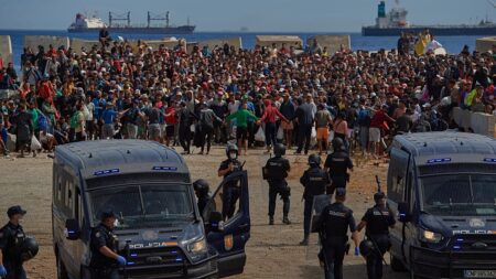 Ceuta residents try to block Red Cross aid month after migrant influx