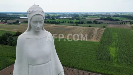 Europe's tallest Virgin Mary statue rises in Polish village