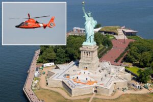 Boat overturns off Liberty Island coast; woman and child in critical condition