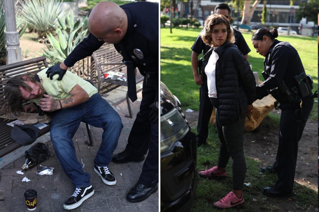 Exclusive | Cops sweep MacArthur Park in fierce crackdown on drug-fueled chaos
