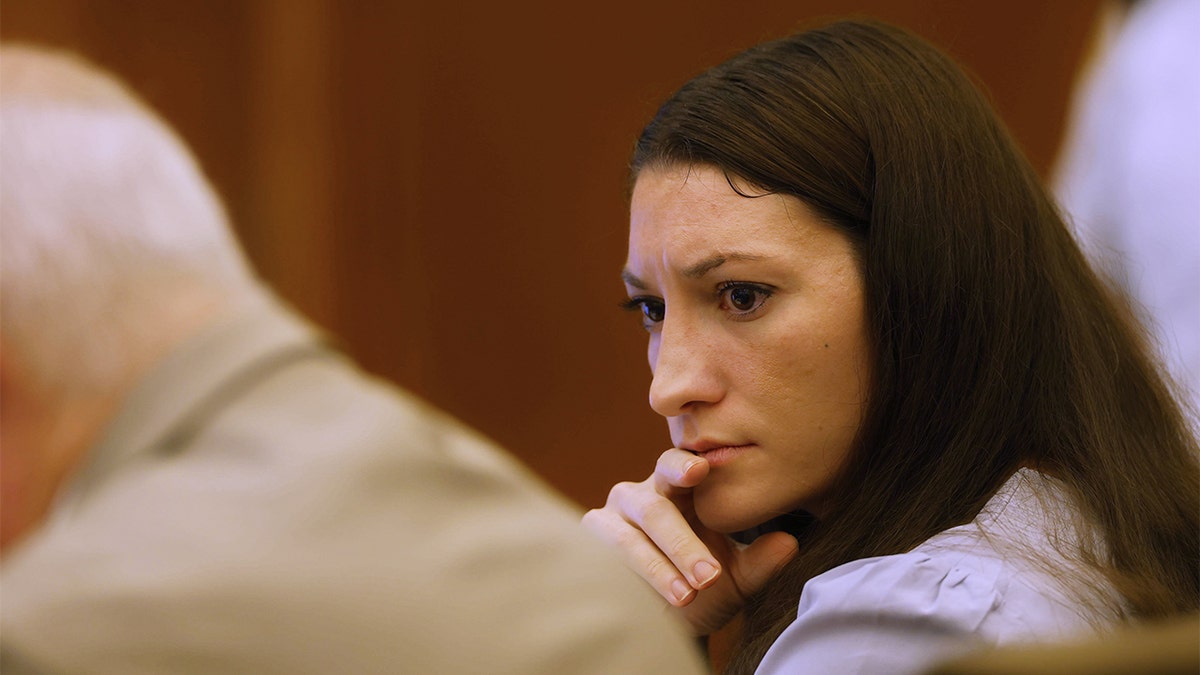 Lindsay Clancy listens in court