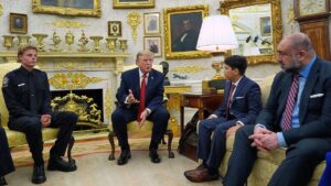 Trump meets teen lifeguard and boy saved in viral ocean rescue at Oval Office