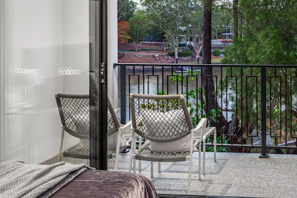 The view from the upstairs bedroom of the McDougalls’ home as it appeared in marketing photos in 2019.