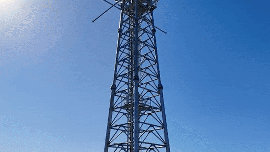 The unmanned Western Sydney Airport air traffic control tower.