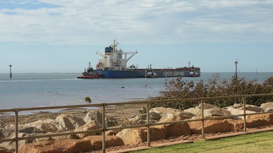 BHP says iron ore export ships continue to be loaded despite the ongoing strike action.