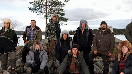 The cast of Alone Australia season 4 (l-r): Alyce, Dylan, Lillian, Trent, Sia, Jasper, Clint, Dougy, Misty, Arash.