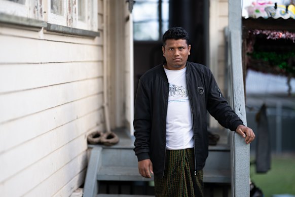 Saddam Hossain was shot three times during an attack on his village.