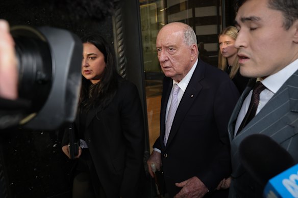 Jones leaves the court after the first day of his trial.