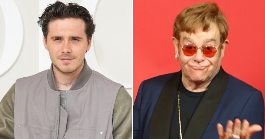 Brooklyn Beckham and Wife Nicola Spotted on Yacht With His Godfather Elton John Amid Family Drama