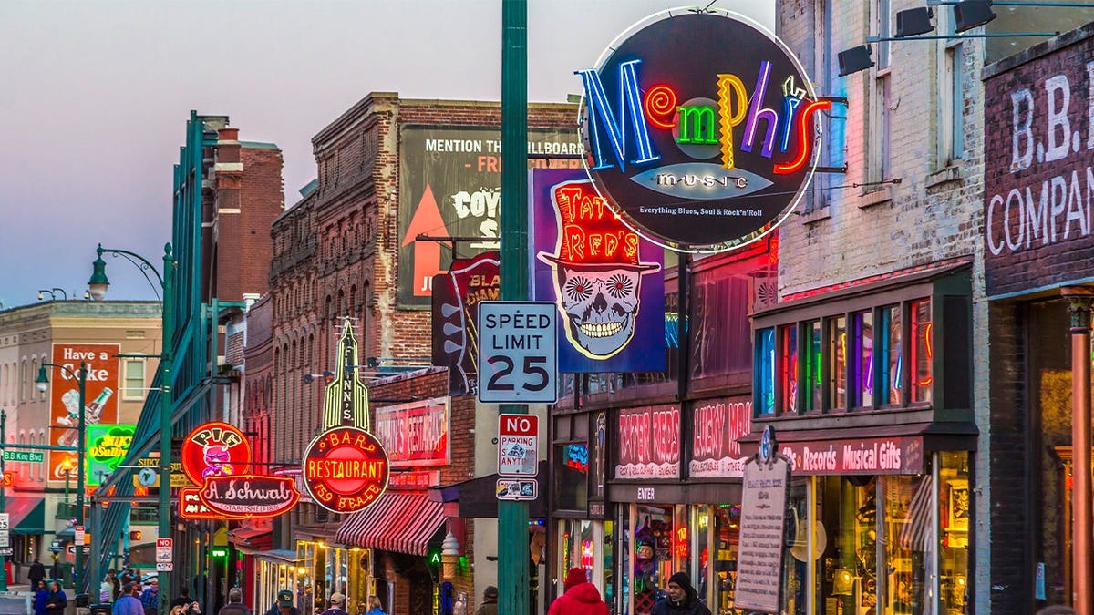 Beale street at evening