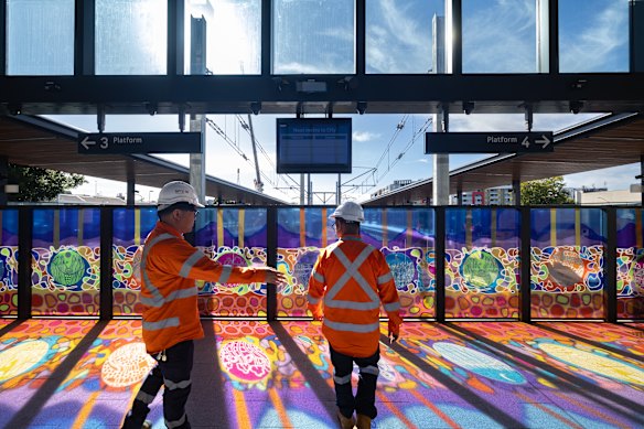 The metro station at Bankstown is at the southwest end of the 66-kilometre M1 line.
