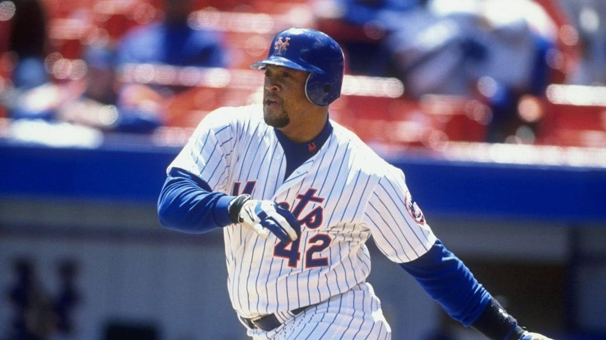 Butch Huskey of the New York Mets in action during a baseball game at Shea Stadium.