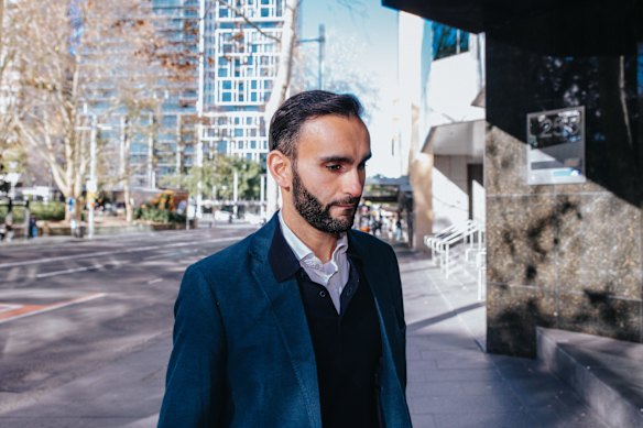 Former Redfield student Robert Assaf arrives to give evidence at the ICAC inquiry.
