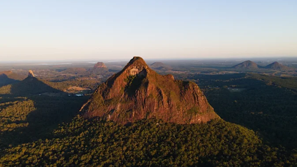 Mount Beerwah is the highest of the Glass House Mountains and considered difficult to climb. 