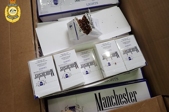 The haul included 60 million illegal cigarettes.