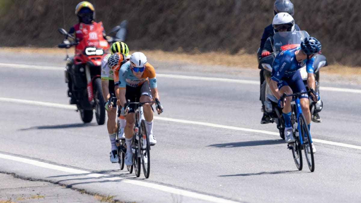 Finlay Tarling competes during the 8th stage of the Volta a Portugal 2026 cycling race.