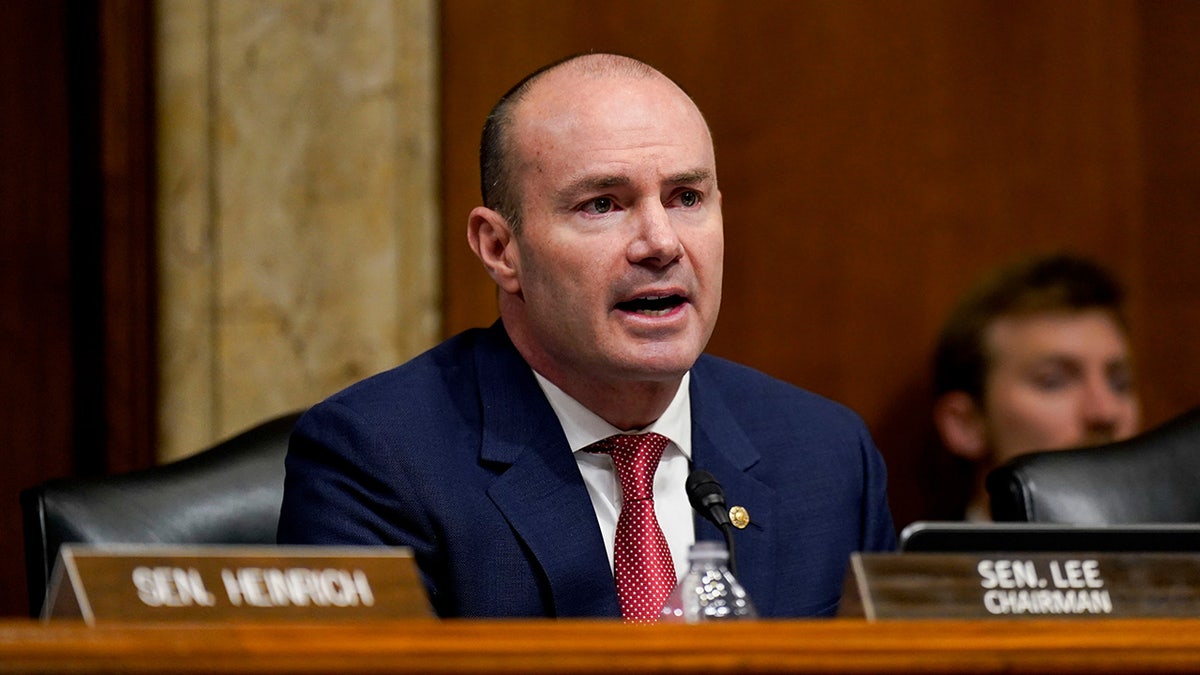 Senator Mike Lee during a confirmation hearing