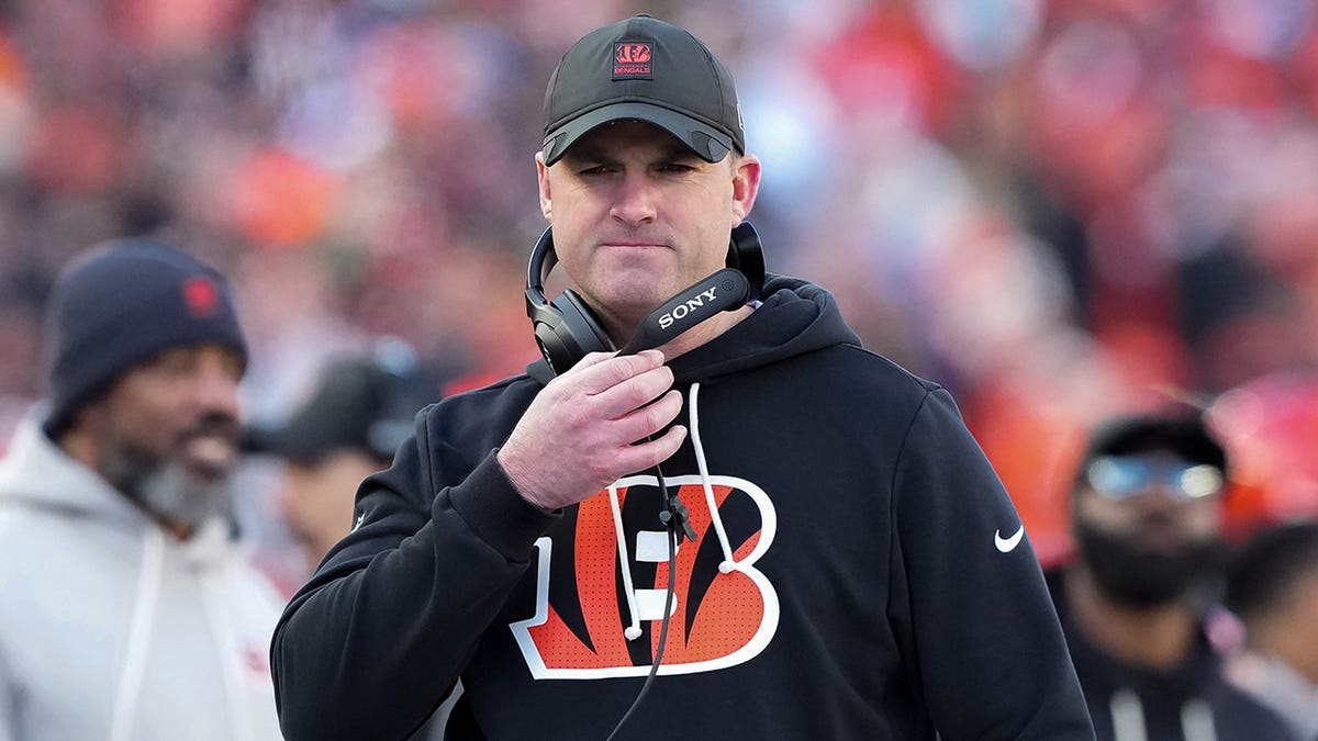 Zac Taylor stands on the sideline at Paycor Stadium in Cincinnati, Ohio.