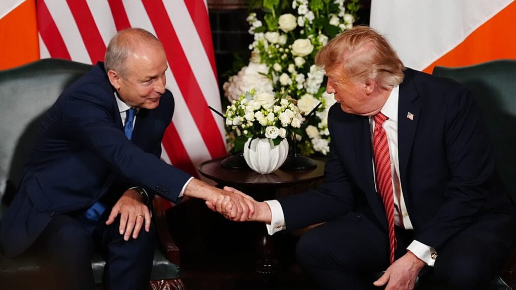 Trump hopes for 'reunified' Ireland, hits out at Europe on Iran war