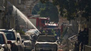 Six dead after explosion causes building to collapse in central Athens