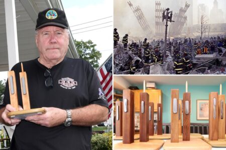 Exclusive | Retired FDNY chief constructs touching handmade tributes to honor 9/11 Bravest