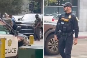 Dramatic moment ICE agents snare college student in California before friend hides from them on campus