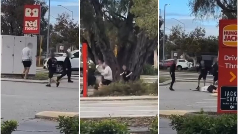 Man attacked, knocked unconscious by teens outside Perth fast food chain