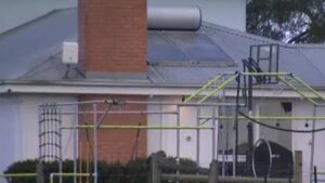 Two children hurt when thrown from jumping castle lifted into air by wind in Mount Duneed, near Geelong