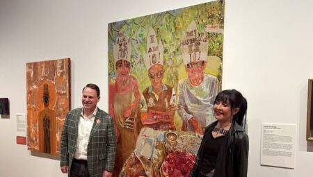 Pat Hoffie wins top award with family-themed self-portrait