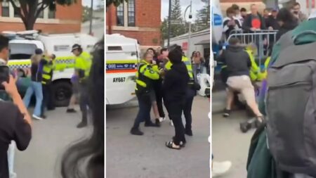 Two WA Police officers hospitalised after Fremantle grand final street party