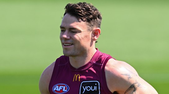 Lachie Neale at training today.