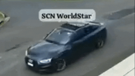CCTV footage appears to show the sedan stopping outside the house before shots are fired from the back passenger window.