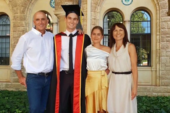 Greg O’Neill, 63, left, has been identified as the victim of a shark attack at the popular Perth beach of Sorrento on Friday. 