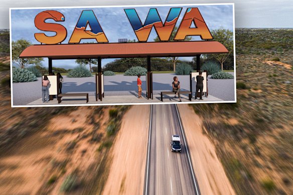 The WA-SA border crossing sign on the Nullarbor is getting a makeover.